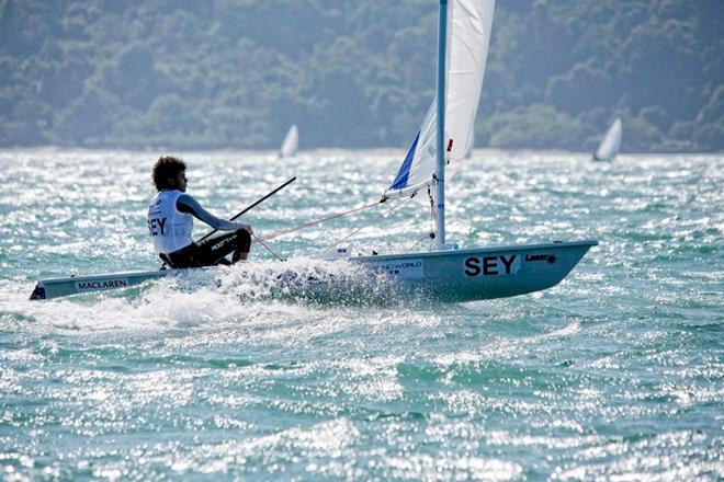 Seychelles	Laser Radial	Men	Helm	SEYMS1	Martin	Servina<br />
Day1, 2015 Youth Sailing World Championships,<br />
Langkawi, Malaysia © Christophe Launay